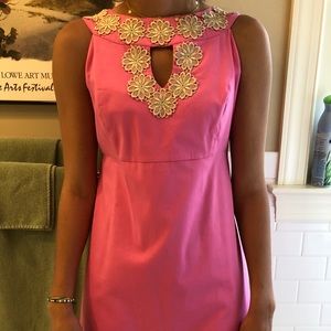 Lilly Pulitzer Pink Jacquard Dress, Size 4